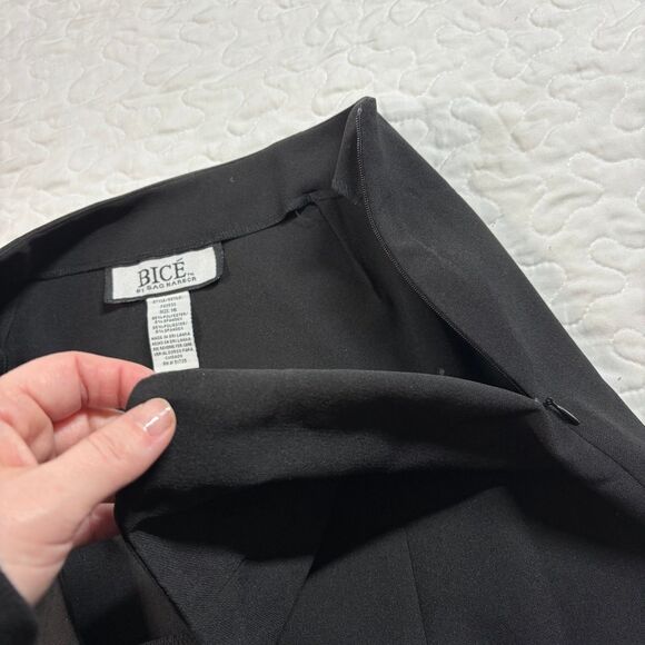 Bice by Sag Harbor Black Medium Length Skirt Zipper Slit size 16 - Picture 6 of 6